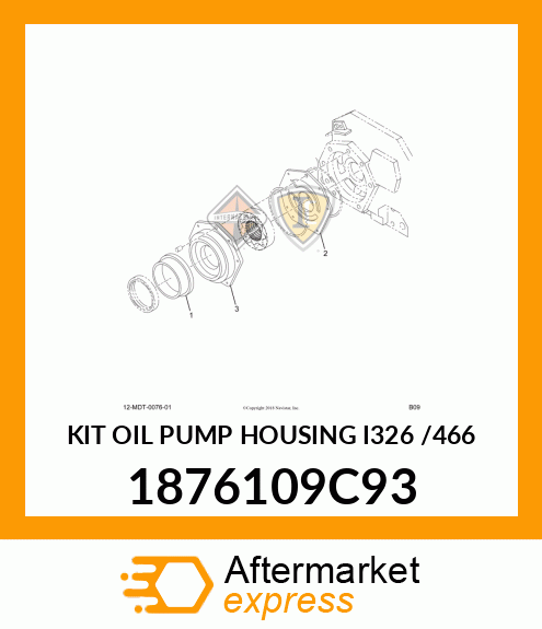 KIT OIL PUMP HOUSING I326 /466 1876109C93