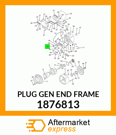 PLUG GEN END FRAME 1876813