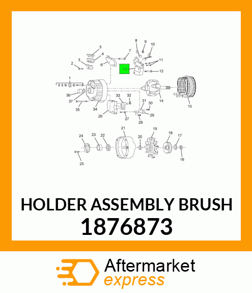 HOLDER ASSEMBLY BRUSH 1876873