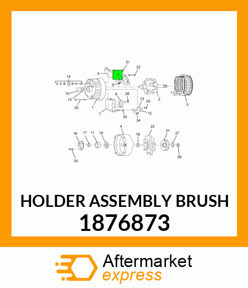 HOLDER ASSEMBLY BRUSH 1876873