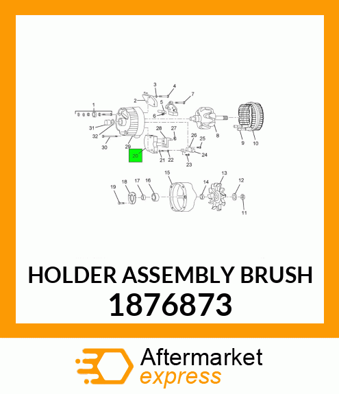 HOLDER ASSEMBLY BRUSH 1876873