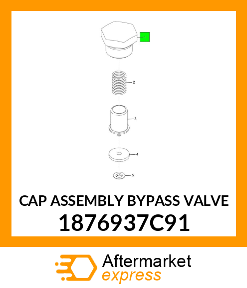 CAP ASSEMBLY BYPASS VALVE 1876937C91