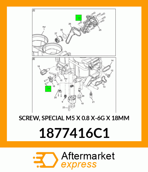 SCREW, SPECIAL M5 X 0.8 X-6G X 18MM 1877416C1