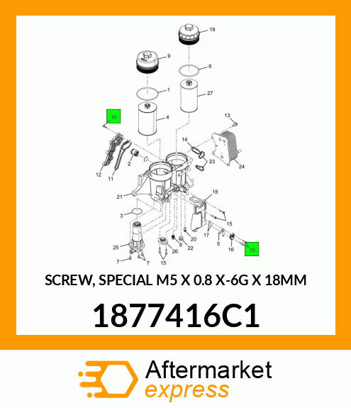 SCREW, SPECIAL M5 X 0.8 X-6G X 18MM 1877416C1