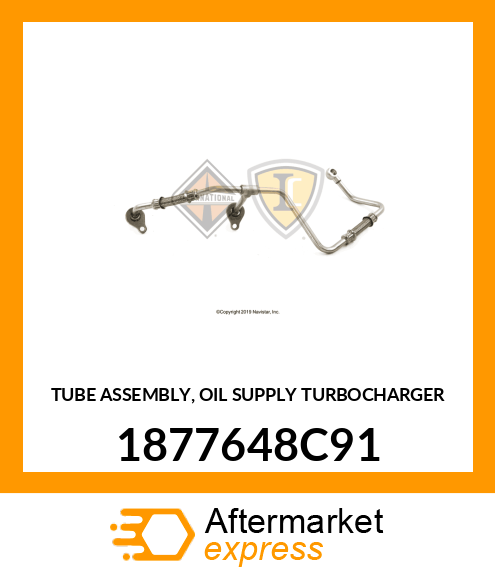 TUBE ASSEMBLY, OIL SUPPLY TURBOCHARGER 1877648C91