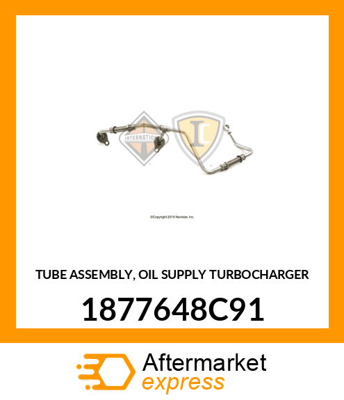 TUBE ASSEMBLY, OIL SUPPLY TURBOCHARGER 1877648C91