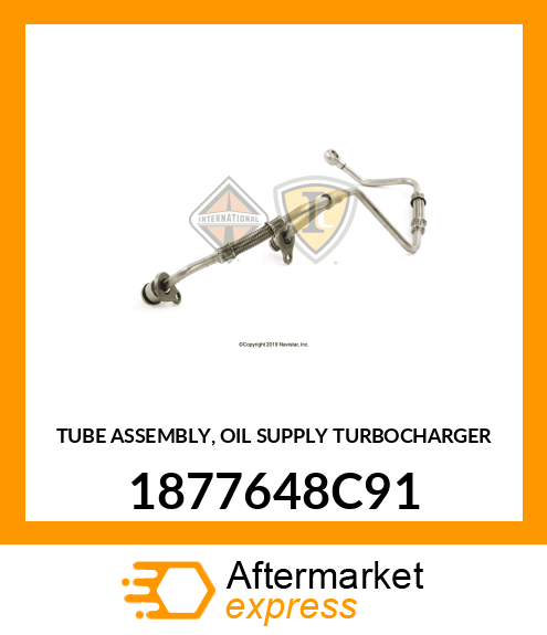 TUBE ASSEMBLY, OIL SUPPLY TURBOCHARGER 1877648C91