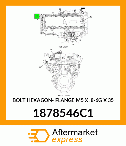 BOLT HEXAGON- FLANGE M5 X .8-6G X 35 1878546C1