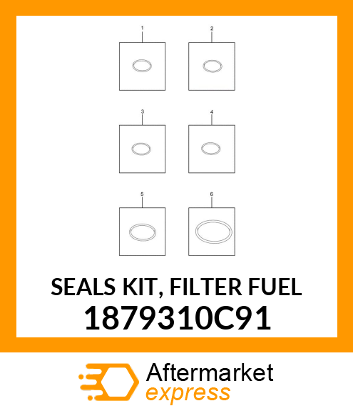 SEALS KIT, FILTER FUEL 1879310C91