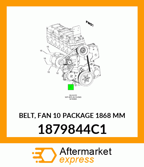 BELT, FAN 10 PACKAGE 1868 MM 1879844C1