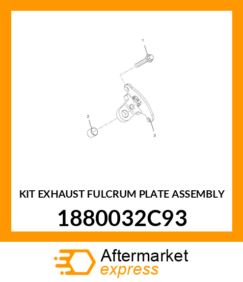 KIT EXHAUST FULCRUM PLATE ASSEMBLY 1880032C93