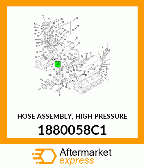 HOSE ASSEMBLY, HIGH PRESSURE 1880058C1