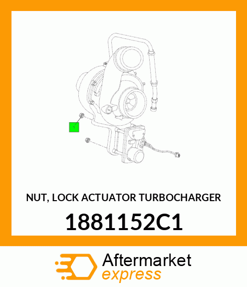 NUT, LOCK ACTUATOR TURBOCHARGER 1881152C1