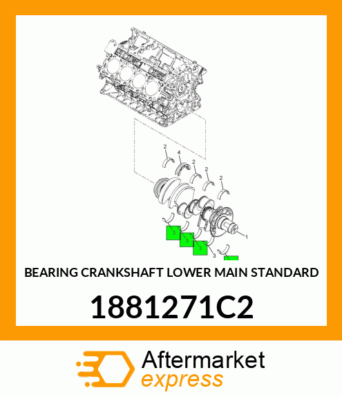 BEARING CRANKSHAFT LOWER MAIN STANDARD 1881271C2