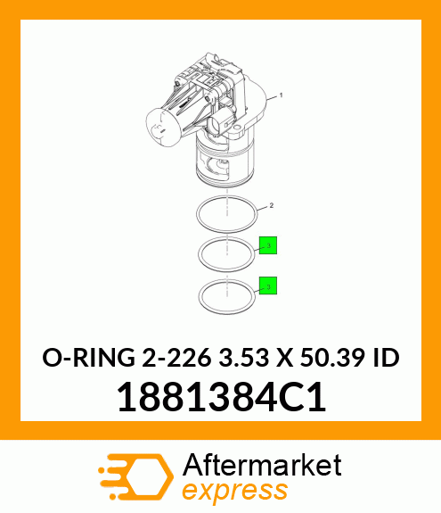 O-RING 2-226 3.53 X 50.39 ID 1881384C1