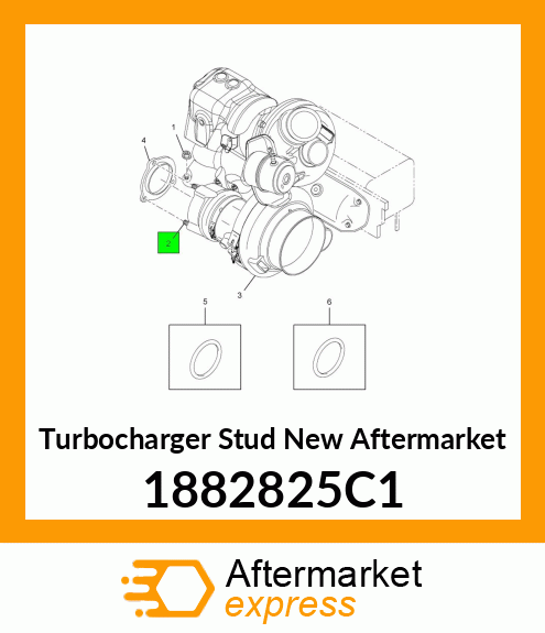 Turbocharger Stud New Aftermarket 1882825C1