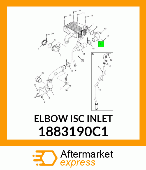 ELBOW ISC INLET 1883190C1