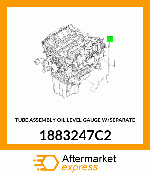 TUBE ASSEMBLY OIL LEVEL GAUGE W/SEPARATE 1883247C2
