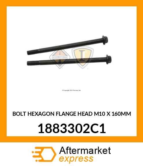 BOLT HEXAGON FLANGE HEAD M10 X 160MM 1883302C1