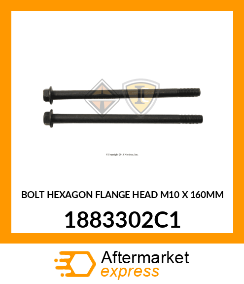 BOLT HEXAGON FLANGE HEAD M10 X 160MM 1883302C1