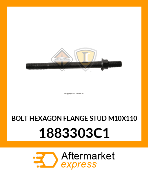 BOLT HEXAGON FLANGE STUD M10X110 1883303C1