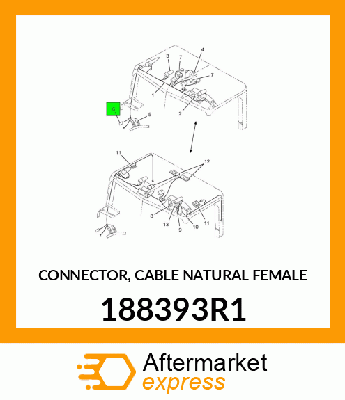 CONNECTOR, CABLE NATURAL FEMALE 188393R1