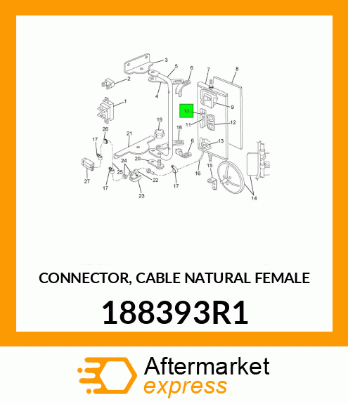 CONNECTOR, CABLE NATURAL FEMALE 188393R1