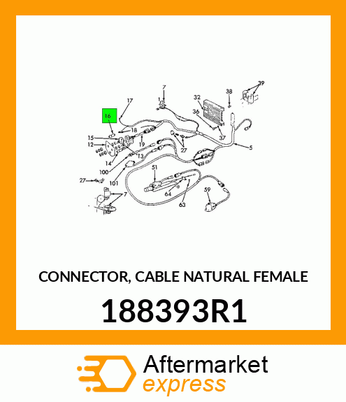 CONNECTOR, CABLE NATURAL FEMALE 188393R1