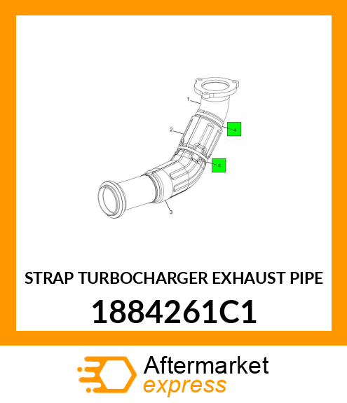 STRAP TURBOCHARGER EXHAUST PIPE 1884261C1