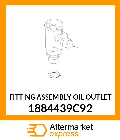 FITTING ASSEMBLY OIL OUTLET 1884439C92