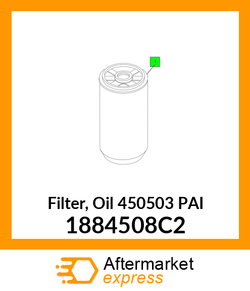 Filter, Oil 450503 PAI 1884508C2