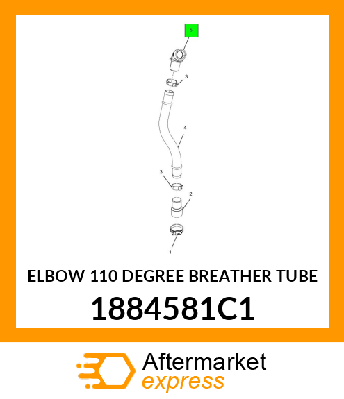 ELBOW 110 DEGREE BREATHER TUBE 1884581C1