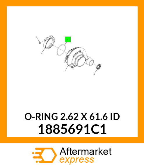 O-RING 2.62 X 61.6 ID 1885691C1