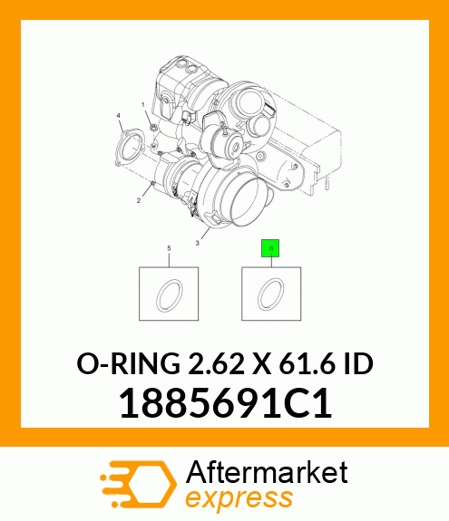 O-RING 2.62 X 61.6 ID 1885691C1