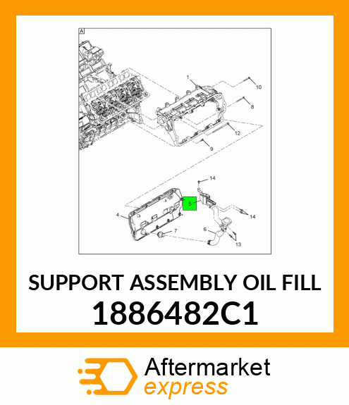 SUPPORT ASSEMBLY OIL FILL 1886482C1
