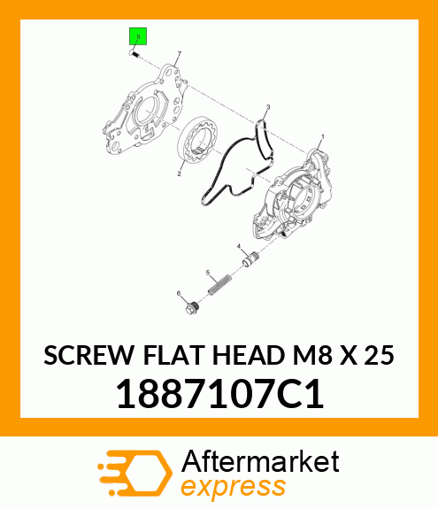 SCREW FLAT HEAD M8 X 25 1887107C1