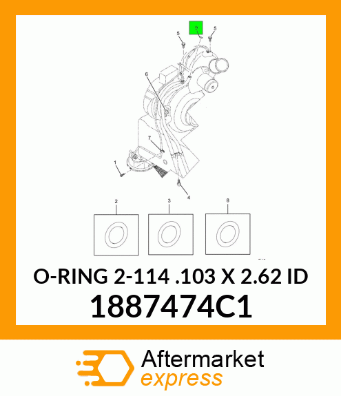 O-RING 2-114 .103 X 2.62 ID 1887474C1