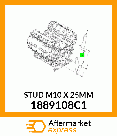 STUD M10 X 25MM 1889108C1