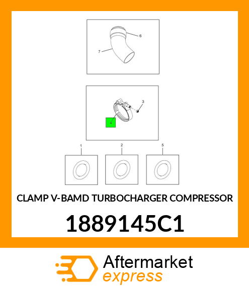 CLAMP V-BAMD TURBOCHARGER COMPRESSOR 1889145C1