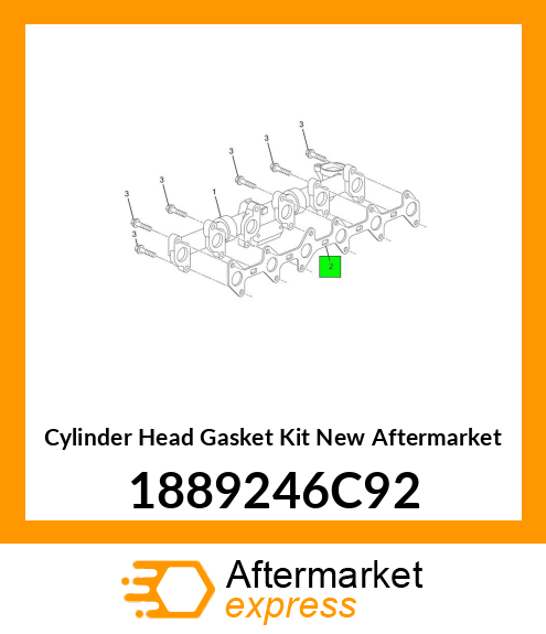 Cylinder Head Gasket Kit New Aftermarket 1889246C92