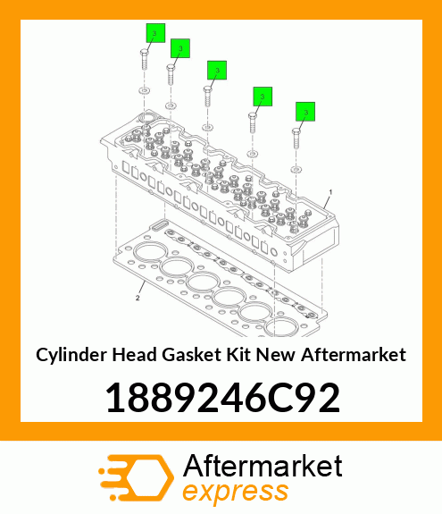 Cylinder Head Gasket Kit New Aftermarket 1889246C92