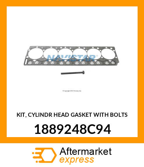 KIT, CYLINDR HEAD GASKET WITH BOLTS 1889248C94