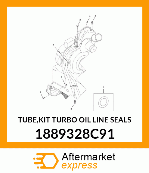 TUBE,KIT TURBO OIL LINE SEALS 1889328C91