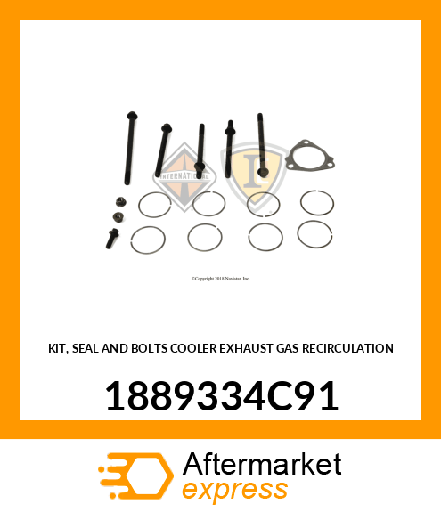 KIT, SEAL AND BOLTS COOLER EXHAUST GAS RECIRCULATION 1889334C91