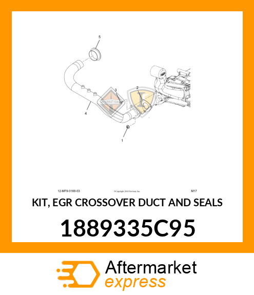KIT, EGR CROSSOVER DUCT AND SEALS 1889335C95
