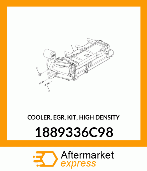 COOLER, EGR, KIT, HIGH DENSITY 1889336C98