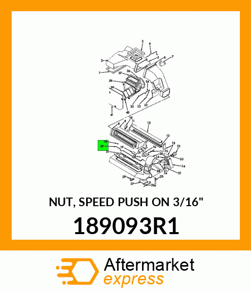 NUT, SPEED PUSH ON 3/16" 189093R1