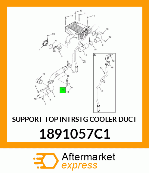 SUPPORT TOP INTRSTG COOLER DUCT 1891057C1