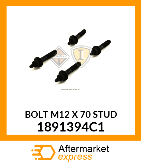 BOLT M12 X 70 STUD 1891394C1