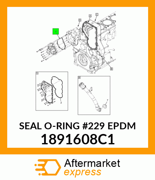 SEAL O-RING #229 EPDM 1891608C1